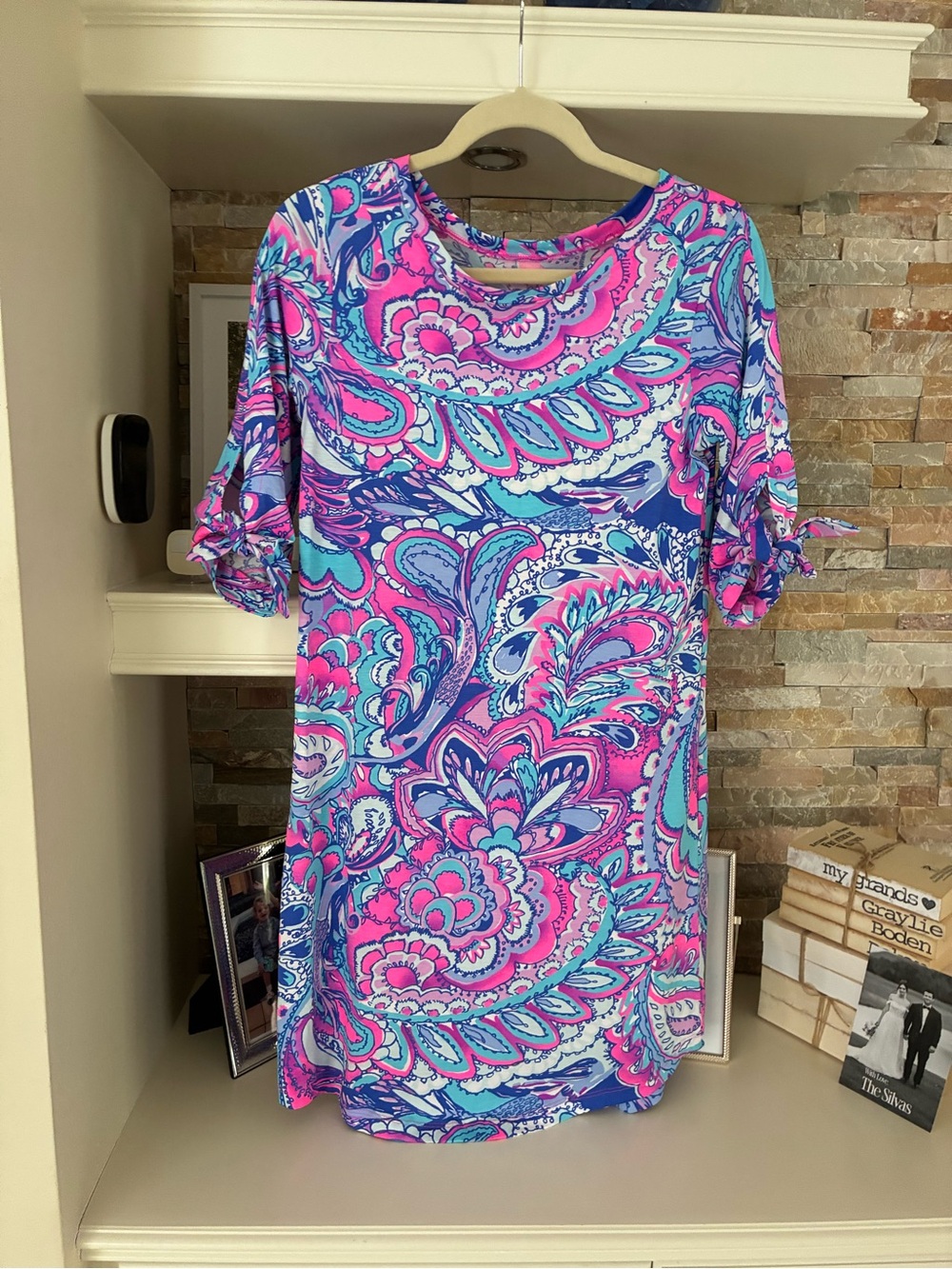 Lilly Pulitzer Pink & Blue Paisley Causal Dress